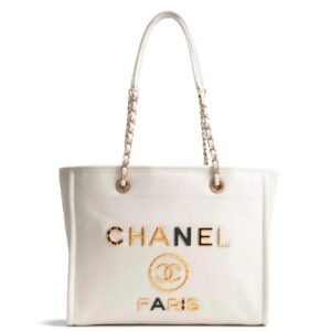 Chanel - Shiny Calfskin Deauville Charms Tote