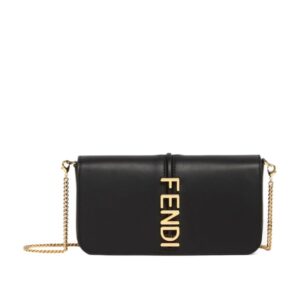 Fendi Fendigraphy Logo Lettering Chain-Link Bag