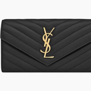 YSL - Saint Laurent, Cassandre Matelassé Large Flap Wallet